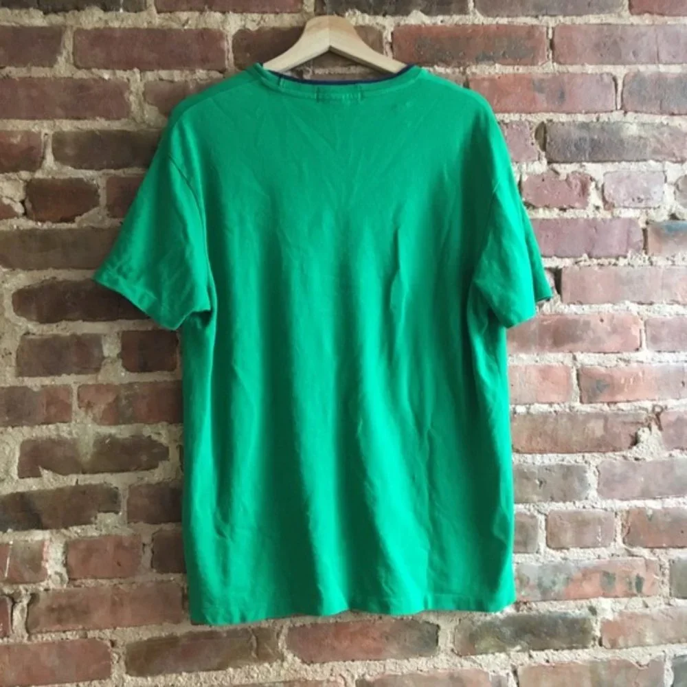 Polo Ralph Lauren Collarless Polo Kelly Green Size Medium Vintage
